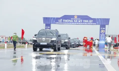 Thông xe tuyến đường gần 1.500 tỷ đồng kết nối tỉnh Bắc Ninh và Bắc Giang