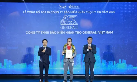 Generali Việt Nam bốn năm liền lọt Top 10 Công ty bảo hiểm uy tín năm 2025